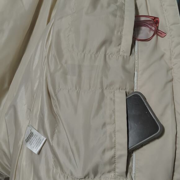 Calvin Klein Beige Performance Women's Puffer Coat Jacket Rollaway Hood Size Med - Picture 8 of 12